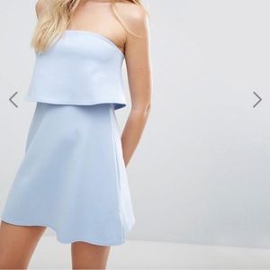 ASOS Scuba Bandeau Crop Top Mini Dress - worn once